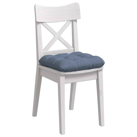 Vidaxl zitkussens 4 pcs blauw 45 x 45 cm katoen stof