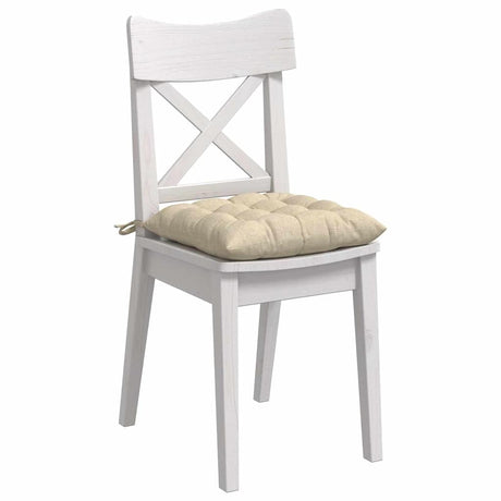 Vidaxl zitkussens 4 pcs crème 40 x 40 x 6 cm stof