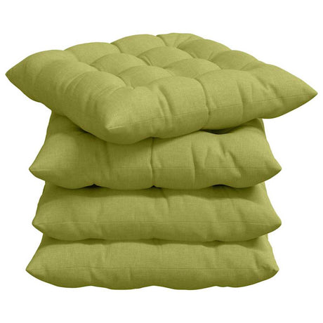 Vidaxl zitkussens 4 pcs lichtgroen 40 x 40 x 6 cm stof