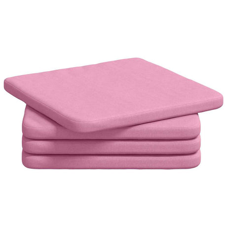 Vidaxl zitkussens 4 stuks roze 40 x 40 x 3 cm stof