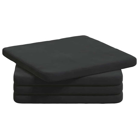 Vidaxl zitkussens 4 pcs zwart 40 x 40 x 3 cm fluweel
