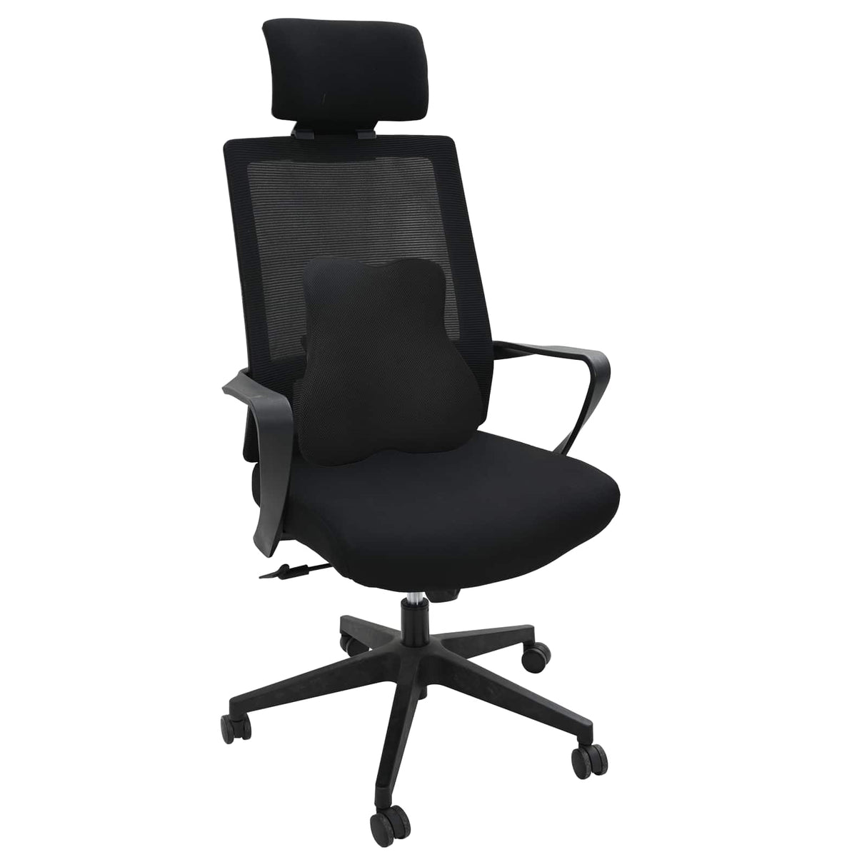 Vidaxl hoofdkussen met kussen zwart 40 x 40 x 11 cm met gaasdoek