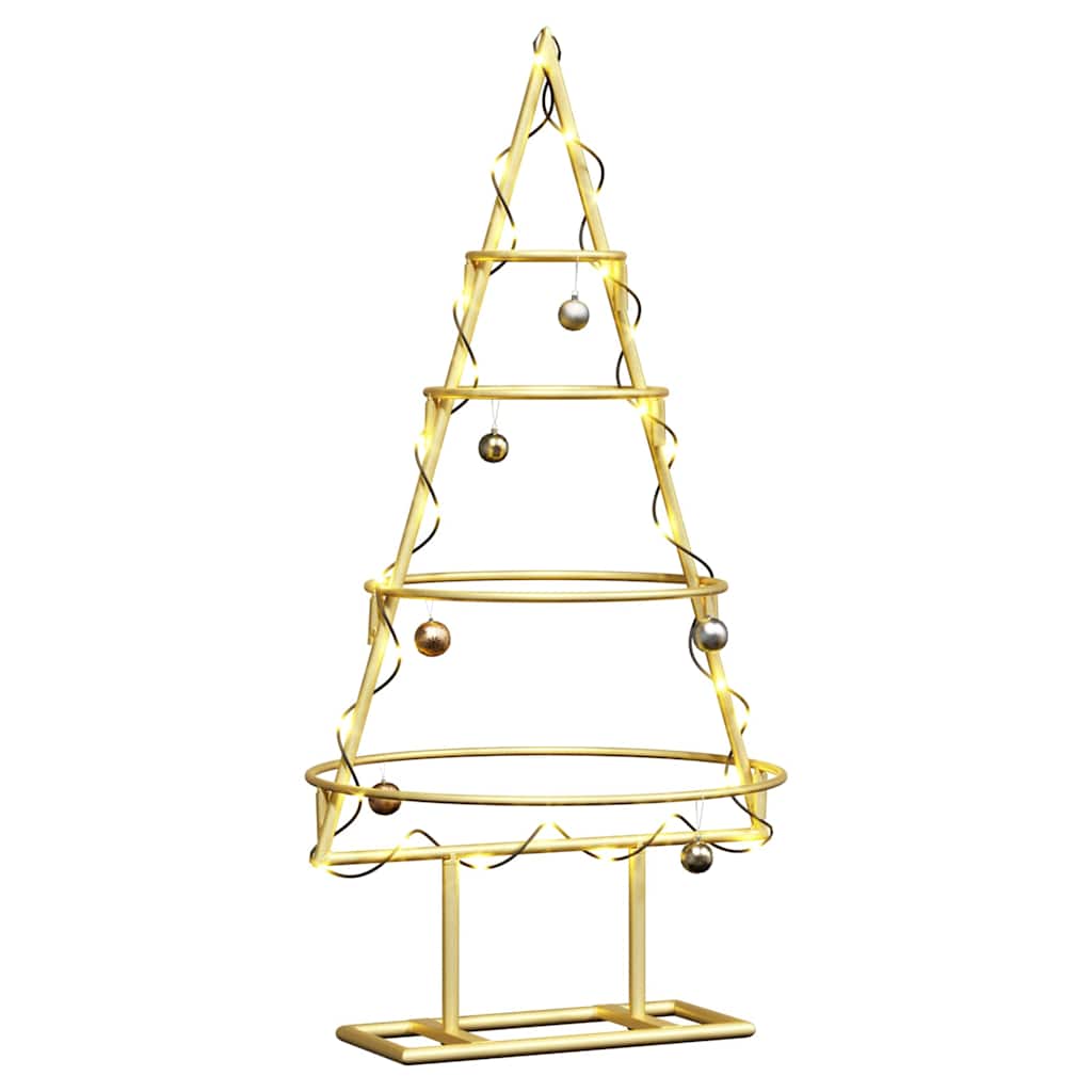 Vidaxl metalen kerstboom met standaard goud 60 cm poedergecoat staal