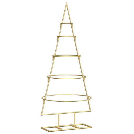 Vidaxl metalen kerstboom met standaard goud 90 cm poedergecoat staal