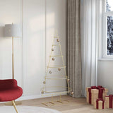 Vidaxl metalen kerstboom met standaard goud 148 cm poedergecoat staal