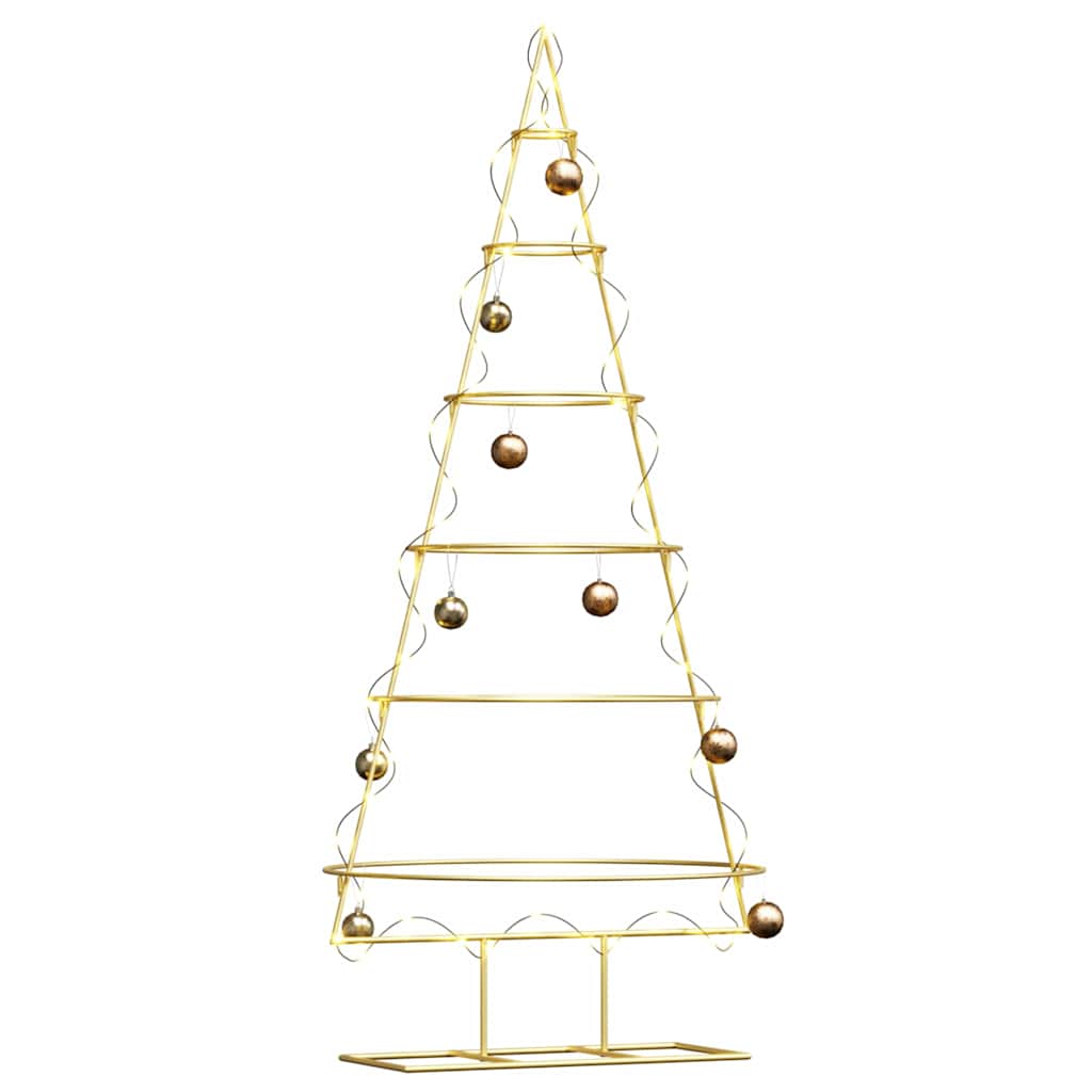 Vidaxl metalen kerstboom met standaard goud 148 cm poedergecoat staal