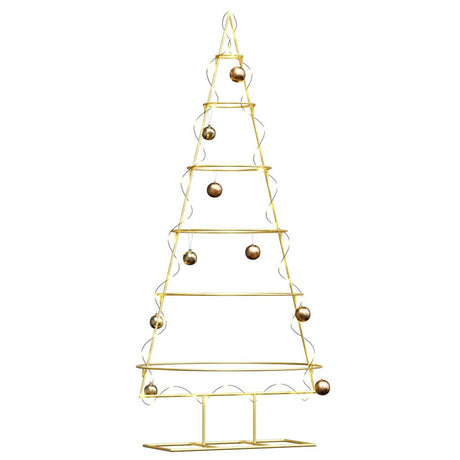Vidaxl metalen kerstboom met standaard goud 148 cm poedergecoat staal