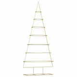 Vidaxl metalen kerstboom met standaard goud 209 cm poedergecoat staal