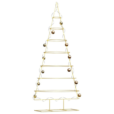 Vidaxl metalen kerstboom met standaard goud 209 cm poedergecoat staal