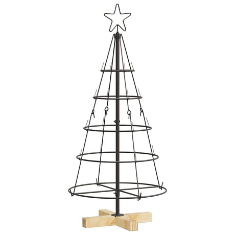 Vidaxl kerst cone boom met standaard zwart 90 cm staal