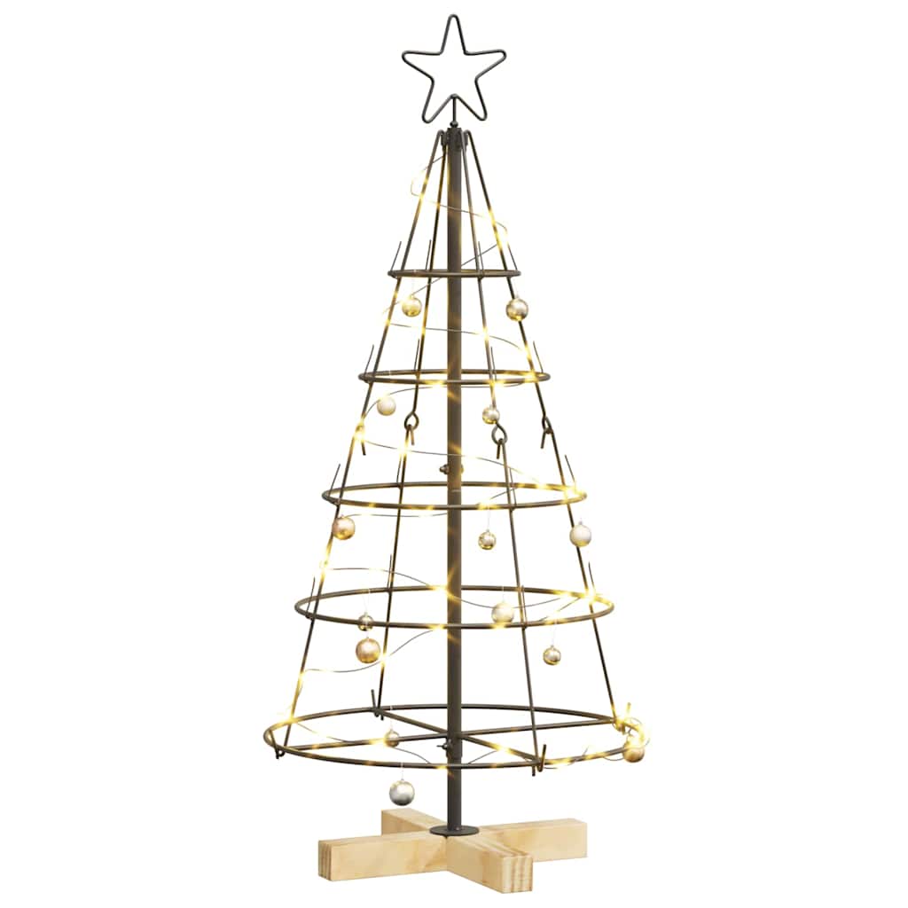 Vidaxl kerst cone boom met standaard zwart 90 cm staal