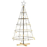 Vidaxl kerst cone boom met standaard zwart 126 cm staal
