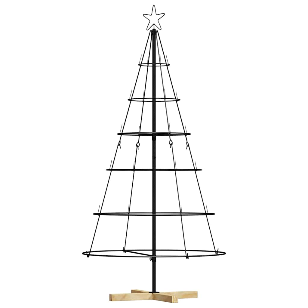 Vidaxl kerst cone boom met standaard zwart 154 cm staal
