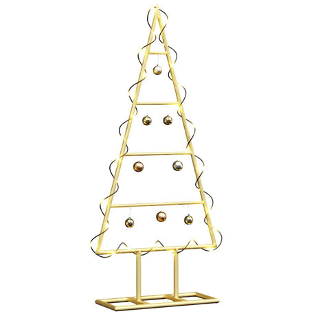 Vidaxl metalen kerstboom met standaard goud 60 cm poedergecoat staal