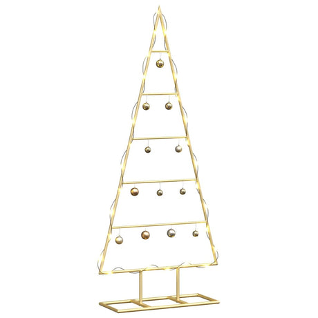 Vidaxl metalen kerstboom met standaard goud 90 cm poedergecoat staal