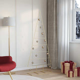 Vidaxl metalen kerstboom met standaard goud 181 cm poedergecoat staal