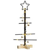 Vidaxl metalen kerstboom zwart 59,5 cm poedergecoat staal