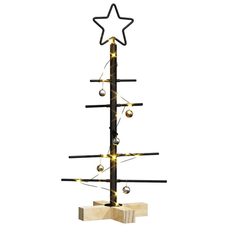 Vidaxl metalen kerstboom zwart 59,5 cm poedergecoat staal