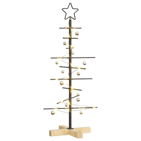Vidaxl metalen kerstboom met standaard zwart 89 cm poedergecoat staal