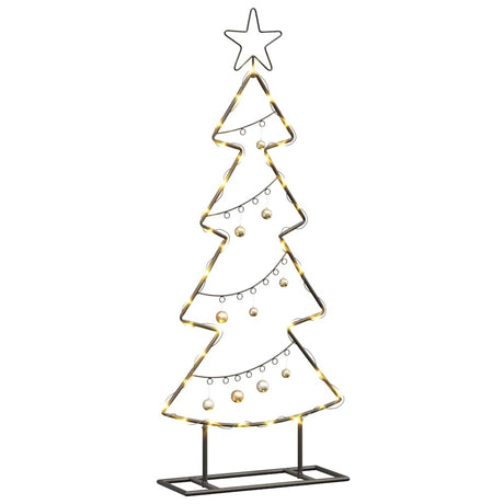 Vidaxl metalen kerstboom met standaard zwart 90,5 cm staal
