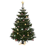 Vidaxl kerstboomstandaard zwart 50 x 50 x 16 cm massief grenenhout