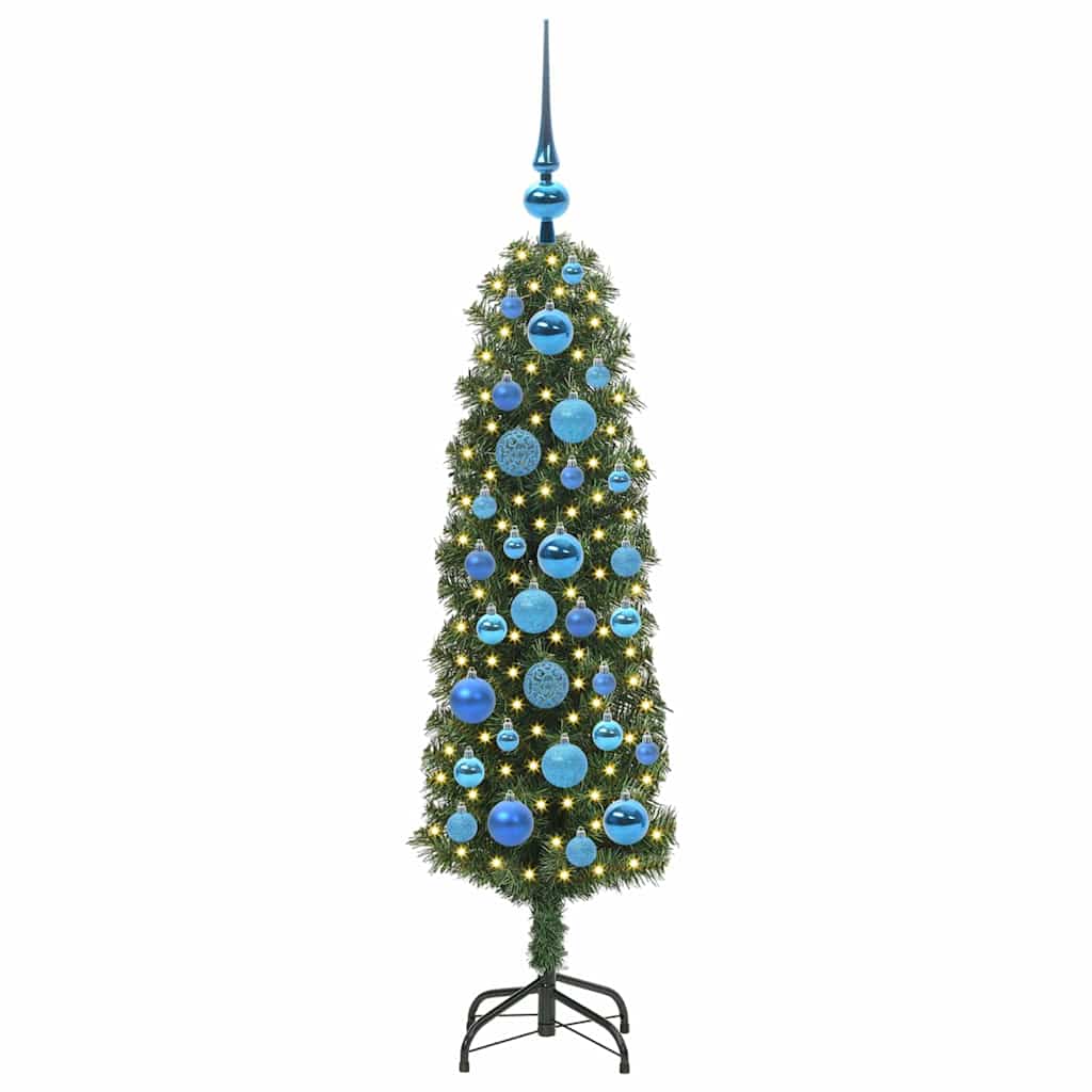 Vidaxl kunstkerstboom groen 120 cm pvc en staal en kunststof