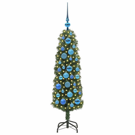 Vidaxl kunstkerstboom groen 120 cm pvc en staal en kunststof