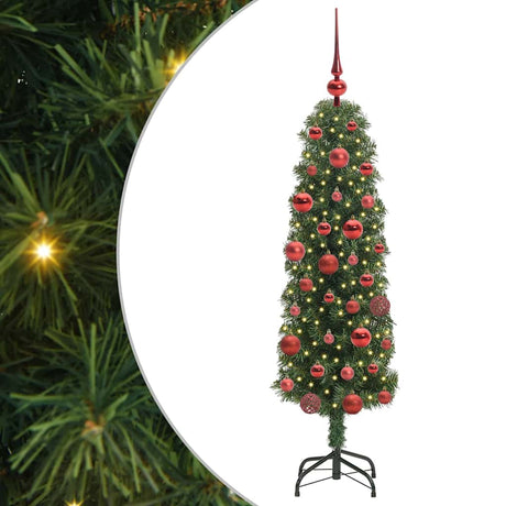 Vidaxl kunstkerstboom groen 150 cm pvc en staal en kunststof