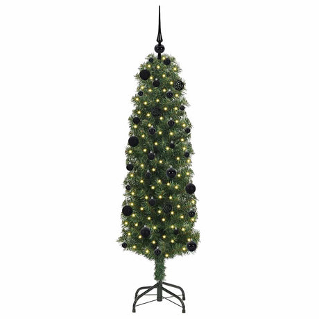 Vidaxl kunstkerstboom groen 150 cm pvc en staal en kunststof