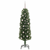 Vidaxl kunstkerstboom groen 150 cm pvc en staal en kunststof