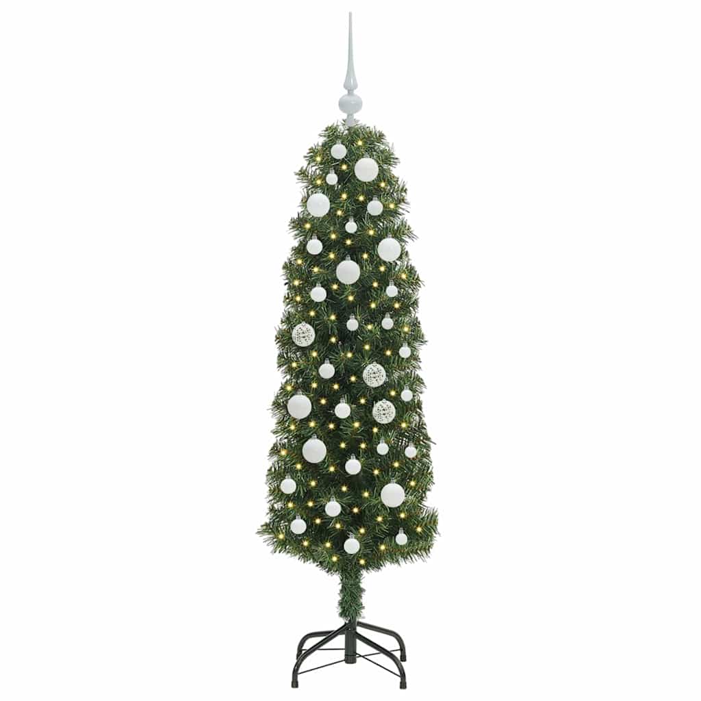 Vidaxl kunstkerstboom groen 150 cm pvc en staal en kunststof
