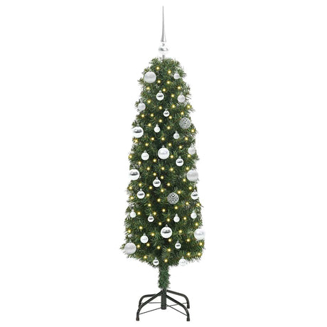 Vidaxl kunstkerstboom groen 150 cm pvc en staal en kunststof