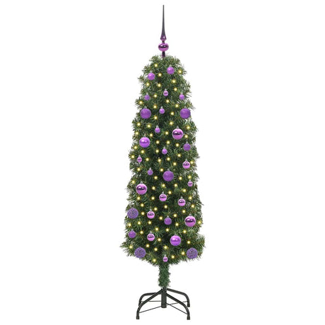 Vidaxl kunstkerstboom groen 150 cm pvc en staal en kunststof