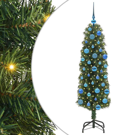 Vidaxl kunstkerstboom groen 150 cm pvc en staal en kunststof