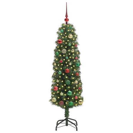 Vidaxl kunstkerstboom groen 150 cm pvc en staal en kunststof