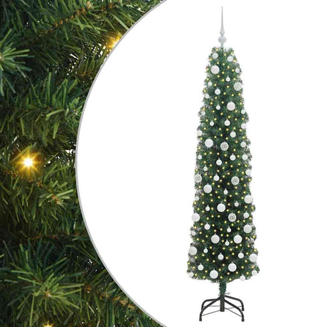 Vidaxl kunstkerstboom groen 180 cm pvc en staal en kunststof