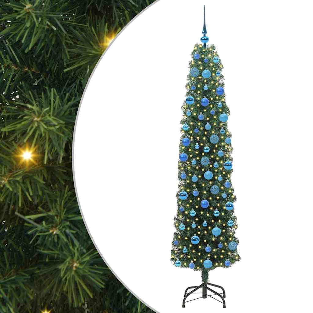 Vidaxl kunstkerstboom groen 180 cm pvc en staal en kunststof