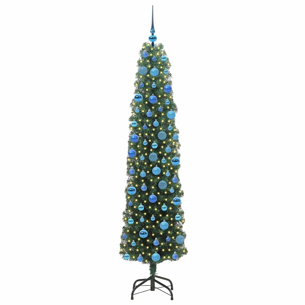 Vidaxl kunstkerstboom groen 180 cm pvc en staal en kunststof