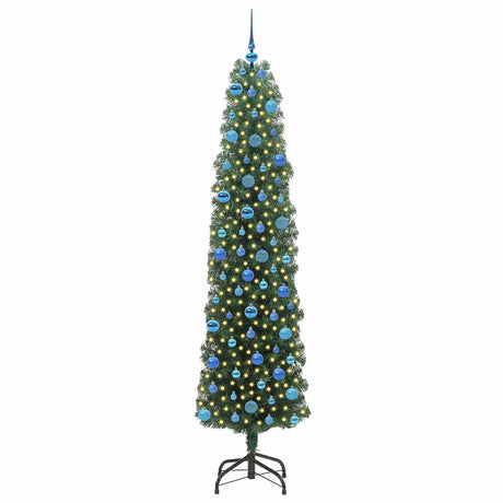 Vidaxl kunstkerstboom groen 240 cm pvc en staal en kunststof