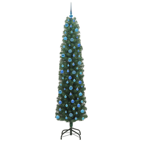 Vidaxl kunstkerstboom groen 240 cm pvc en staal en kunststof