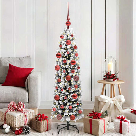 Vidaxl kunstkerstboom groen 150 cm pvc en staal en kunststof