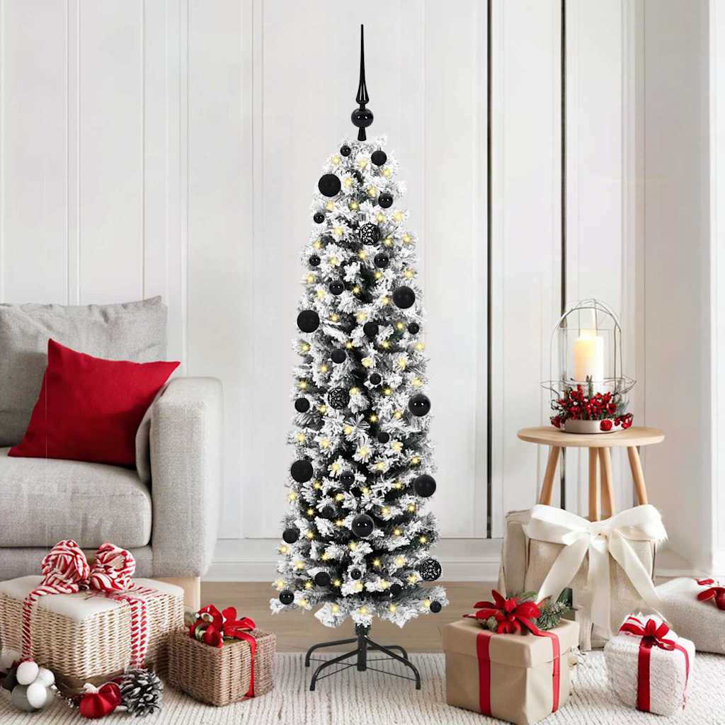 Vidaxl kunstkerstboom groen 150 cm pvc en staal en kunststof