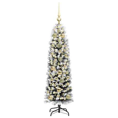 Vidaxl kunstkerstboom groen 150 cm pvc en staal en kunststof