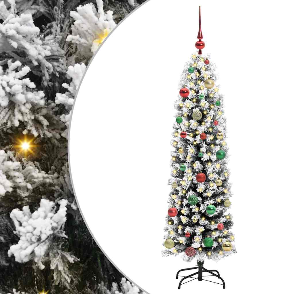 Vidaxl kunstkerstboom groen 150 cm pvc en staal en kunststof