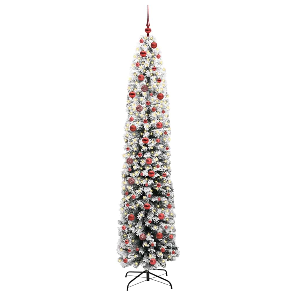Vidaxl kunstkerstboom groen 210 cm pvc en staal en kunststof