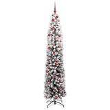 Vidaxl kunstkerstboom groen 210 cm pvc en staal en kunststof