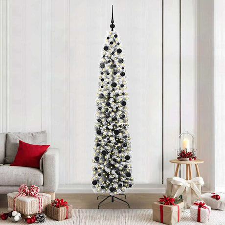 Vidaxl kunstkerstboom groen 210 cm pvc en staal en kunststof