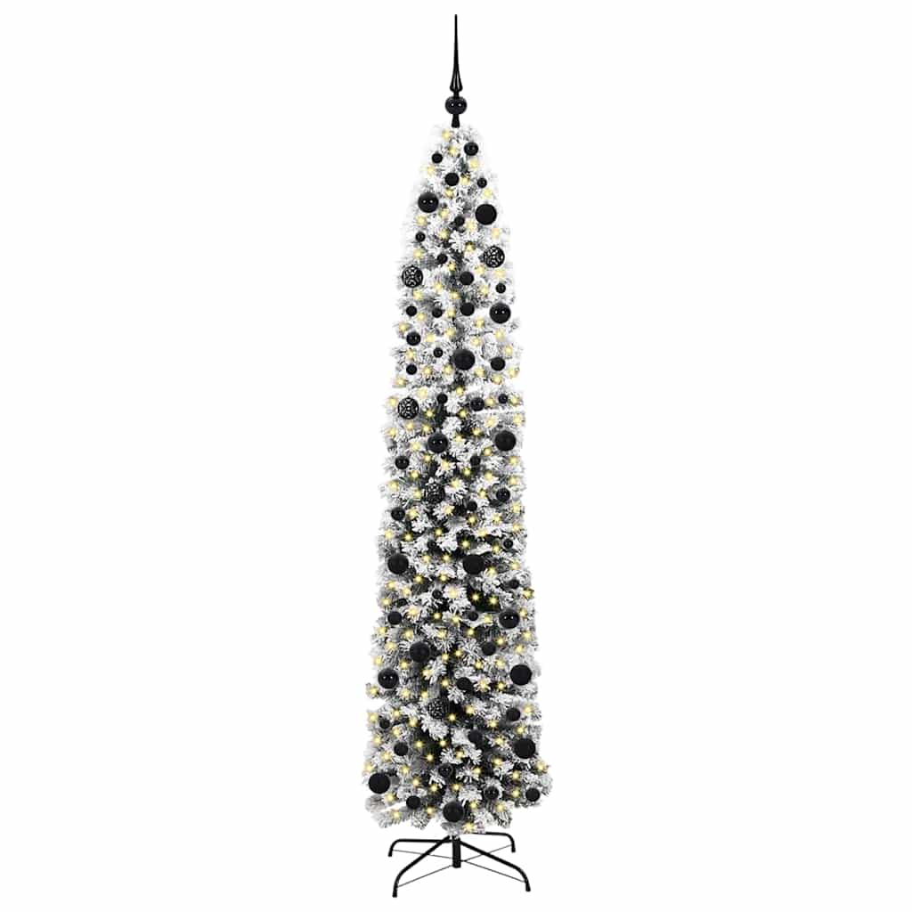 Vidaxl kunstkerstboom groen 210 cm pvc en staal en kunststof