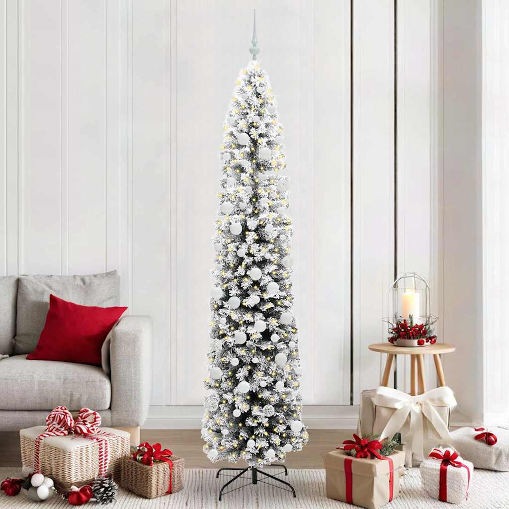 Vidaxl kunstkerstboom groen 210 cm pvc en staal en kunststof