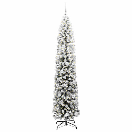 Vidaxl kunstkerstboom groen 210 cm pvc en staal en kunststof